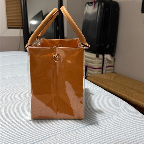 Glossy Orange Tote (long strap not included) - Picture 4 of 4
